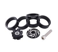 TANGSIYANG Directions VéLo Casque de vélo Fourche Avant Tige Anneau Joint Ensemble 1/8 Pouces Casque entretoise avec Capuchon supérieur Livraison directe(Black)
