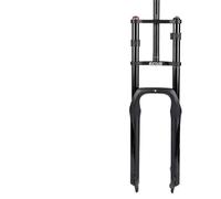 TANGSIYANG Fourche VTT 20 * 4,0 Pouces / 26 * 4, Fourche à Suspension pneumatique Voyage 180 mm Double épaulement for vélo électrique Pièces de(26x4.0-Dual Crown)