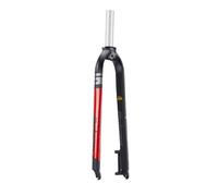TANGSIYANG Fourche VTT Fourche Rigide Mate for VTT 26/27,5/29 Pouces en Alliage d'aluminium, Tube Droit, Montant A de 28,6 mm, Fourche for(26 27 inch Red)