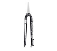 TANGSIYANG Fourche VTT Fourche Rigide Mate for VTT 26/27,5/29 Pouces en Alliage d'aluminium, Tube Droit, Montant A de 28,6 mm, Fourche for(26 27 inch Black)