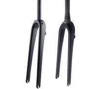 TANGSIYANG Fourche VTT Vélo de Route Gravel 700C Fourche entièrement en Fibre Carbone Cyclocross Débattement Frein à Disque Plat Avant Rigide Droite Conique(Straight Gloss)