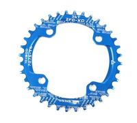TANGSIYANG Plateau De PéDalier 104BCD Rond Montage Direct Simple Couronne Plateau VTT VTT 32T 34T 36T 38T 40T 42T pédalier pièces de Plaque de dent(38T,Blue Round)