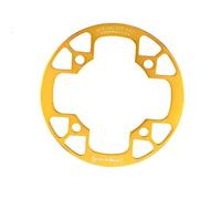 TANGSIYANG Plateau De PéDalier 104bcd VTT vélo chaîne Roue Protection Couverture vélo Protection Plaque Garde vélo pédalier Pleine Protection Plaque(32-34T Gold)