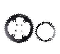TANGSIYANG Plateau De PéDalier 110bcd Double Plateau for Rotor 4 boulons vélo de Route 52 36T 53 39T 54 40T 50 34T 46 32T 2X(Round 46-32T)