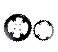 TANGSIYANG Plateau De PéDalier 110bcd Double Plateau for Rotor 4 boulons vélo de Route 52 36T 53 39T 54 40T 50 34T 46 32T 2X(Round 53-39T)