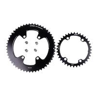 TANGSIYANG Plateau De PéDalier 110bcd Double Plateau for Rotor 4 boulons vélo de Route 52 36T 53 39T 54 40T 50 34T 46 32T 2X(Round 52-36T)