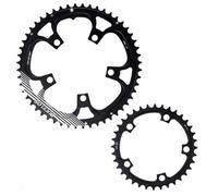 TANGSIYANG Plateau De PéDalier 110BCD vélo de Route Plateau 50-34T 52-36T 53-39T 5 boulons Plateau en Alliage d'aluminium Double Vitesse chaîne Roue pièces de vélo(52-36T)