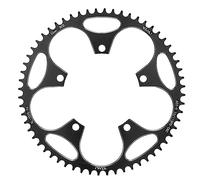 TANGSIYANG Plateau De PéDalier 130BCD 50T 52T 54T 56T 58T 60T étroit Large Plateau vélo Alliage Ultra-léger Escalade Puissance Plateau Plaque(60T Black)
