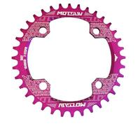 TANGSIYANG Plateau De PéDalier dix 4bcd Plateau à Large Large Rond MTB Vélo de Montagne 10 4bcd Chaîne 3 2T 34T 36T 38T Pièces de Plaque de Dents de Pochette(34T,Purple Round)