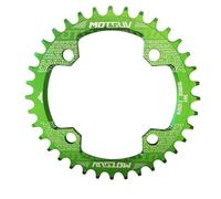 TANGSIYANG Plateau De PéDalier dix 4bcd Plateau à Large Large Rond MTB Vélo de Montagne 10 4bcd Chaîne 3 2T 34T 36T 38T Pièces de Plaque de Dents de Pochette(32T,Green Round)