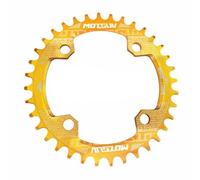 TANGSIYANG Plateau De PéDalier dix 4bcd Plateau à Large Large Rond MTB Vélo de Montagne 10 4bcd Chaîne 3 2T 34T 36T 38T Pièces de Plaque de Dents de Pochette(38T,Gold Round)