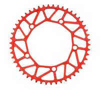 TANGSIYANG Plateau De PéDalier Pédalier 130 BCD Creux 46/48/50/52/54T/56T/58T vélo de Piste à Vitesse Unique Large et étroit chaînewhee Rond 130bcd(48t,Red)