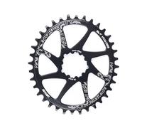 TANGSIYANG Plateau De PéDalier Pédalier Vélo Vélo Couronne en Alliage D'aluminium 3mm 6mm Offset Rond Ovale Plateau VTT Pédalier(32T,Black Oval_3MM Offset)
