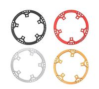 TANGSIYANG Plateau De PéDalier Vélo BCD130 Disque Unique engrenage Plaque Ronde pédalier 45/47/53/56/58T vélo Pliant pédalier manivelle Plateau(53T Silver)