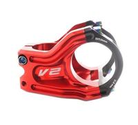 TANGSIYANG Potence VTT Tige de vélo Descente Plus ou Moins 10 degrés Robinet Tout-Terrain 28.6 * 31.8MM Route VTT Tige Courte(Red Black)