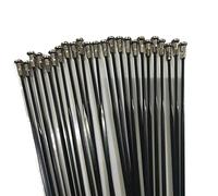 TANGSIYANG Rayons De VéLo 5 pièces 255-292mm tête Droite Traction Rayons Plats VTT vélo de Route Bande Plate(282mm)