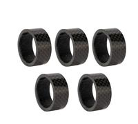 TANGSIYANG Sets D'Entretoises VéLo 5 pièces rondelles de vélo entretoise ultralégère en Fiber Carbone 1mm/2mm/3mm/5mm/10mm/15mm Joint rondelle Casque Fourche(15mm)
