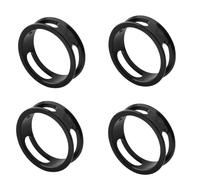 TANGSIYANG Sets D'Entretoises VéLo Rondelle de Casque vélo en Aluminium 10mm, 4 pièces, rondelle Fourche Avant Montagne, Tige, entretoises Guidon, Joint d'anneau(Black)