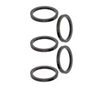 TANGSIYANG Sets D'Entretoises VéLo Rondelle de Casque vélo en Fiber Carbone Ultra légère, 5 pièces, Tube Fourche Montagne, Joint Tige d'espacement 1 2 3 5mm 10mm 15mm(3mm)