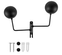 TANGSIYANG Support Casque Moto Support mural for casque de moto, rotation à 180°, double boule, avec crochet, support en métal Porte Casque Moto