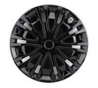 Tangxi 15 "4 Pièces Enjoliveurs Protection Complète Look élégant Ensemble de Couverture de Jante pour la Plupart des Voitures Camion SUV, Ajustement Universel Snap on (Black)