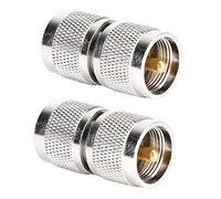 Tangxi 2 pcs PL259 UHF Mâle à Mâle Connecteur Connecteur RF Coaxial Coaxial Adaptateur, 50ohms UHF Mâle à UHF Mâle Connecteur