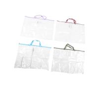 Tangxi 4 Pack A2 Mesh Art Portfolio Bag pour Affiches | Maille enduite de PVC durable, fermeture à glissière lisse, ensemble de codes couleur, poignée renforcée, poche pour