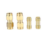Tangxi 4 PCS SMA connecteur, 2 SMA mâle à SMA mâle + 2 SMA Femelle à SMA Femelle Adaptateur RF connecteur coaxial connecteur