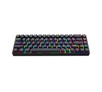 Tangxi 68 CLÉ CHARVE Charge MÉCANIQUE DE MÉCANIQUE, CLÉS SWAPPABLES Hot avec 19 Modes DE Rétroéclairage RVB et Double Keycaps, pour PC Ordink Gaming Office Work (Black)