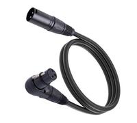 Tangxi Adaptateur de Câble XLR à Angle Droit vers XLR Droit pour une Installation Facile et une Longue Durée de Vie pour L'acoustique, les Guitares électriques et les Stylos D'enregistrement (1,8