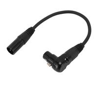 Tangxi Adaptateur de Câble XLR à Angle Droit vers XLR Droit pour une Installation Facile et une Longue Durée de Vie pour L'acoustique, les Guitares électriques et les Stylos D'enregistrement (30cm /