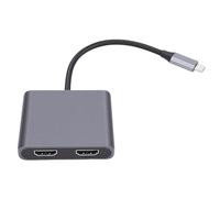 Tangxi Adaptateur Multimédia USB C vers 2 HD, Séparateur D'interface HD de Type C à Affichage Miroir étendu 4K 60Hz pour Ordinateur Portable, Réunion de Bureau