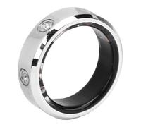 Tangxi Anneau de santé Intelligent pour Les Femmes et Les Hommes, IP68 STAPPORY FITNEST Suile Smart Ring avec Surveillance du Sommeil, Support Bluetooth Photo Prenant Plusieurs Modes (9#)