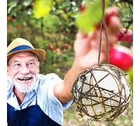 Tangxi Boules de Nidification pour Colibris, Faciles à Utiliser, Nid d'oiseaux en Forme de Globe, 3 Pièces pour Pinsons Robbins, Résistantes aux Intempéries (Yellow #39)