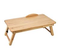 Tangxi Bureau D'ordinateur Portable de Lit, Plateau de Lit Pliant, Angle et Hauteur Réglables, Portable, pour Le Travail, la Lecture, L'écriture, Le Petit Déjeuner, Tiroir en Bambou (50 * 30 sans