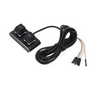 Tangxi Câble d'alimentation pour Interrupteur d'alimentation D'ordinateur de Bureau, Interrupteur avec Effet de Lumière RVB et Câble de 2 M, pour Remplacement de Carte Mère