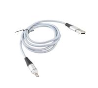 Tangxi Câble de Charge Ultra Rapide 3 en 1 Câble USB Magnétique tressé en Nylon pour Ports IOS/Type C/Micro USB Cordon de Charge 5A avec Indicateur LED pour une Utilisation Nocturne (WHITE)