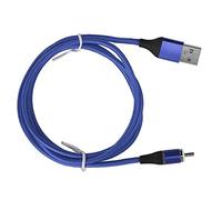 Tangxi Câble de Charge Ultra Rapide 3 en 1 Câble USB Magnétique tressé en Nylon pour Ports IOS/Type C/Micro USB Cordon de Charge 5A avec Indicateur LED pour une Utilisation Nocturne (BLUE)