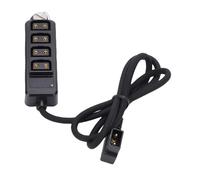 Tangxi Câble Répartiteur D Tap, Câble d'alimentation Répartiteur D Tap Mâle vers 4 Ports Femelle, Adaptateur Hub pour Batterie à Montage en V, Chargement de Caméra