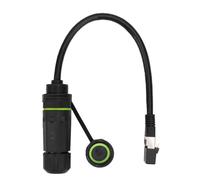 Tangxi Câble Satellite étanche IP68 vers Adaptateur RJ45, Coupleur Ethernet 1200Mbps avec Cuivre 24AWG blindé pour Cat5 Cat5e Cat6