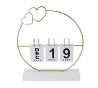 Tangxi Calendrier Perpétuel à Rabat, Calendrier à Rabat de Bureau à éclairage Doux Multifonctionnel pour Dortoir