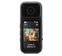 Tangxi Caméra d'action au Pouce, Mini Caméra Corporelle de 64 Go, Caméra Portable Légère avec Lentille Rotative à 180°, Lanière Magnétique, pour Le Travail, Le Cyclisme, Les Voyages, la (Black)