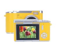 Tangxi Caméra Numérique 48MP, Appareil Photo Vlog 1080p avec Zoom Numérique 18x et écran Flip de 2,4 Pouces, pour la Photographie et la Vidéo (Yellow)