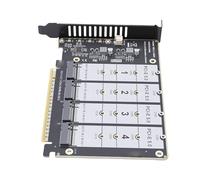 Tangxi Carte Adaptatrice M.2 PCIe 5.0, Convertisseur SSD M.2 NVMe 4 Ports 128 Gbit/s vers Lecteur de Disque Dur PCIe X16 (clé) pour PC Interne, Carte D'extension pour PC