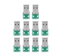 Tangxi Carte USB vers Dip, 10Pcs USB Type A Fiche mâle vers Carte Adaptateur Dip 4 Broches 2.54mm Pas pour DIY Alimentation USB/Carte de Conception