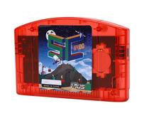 Tangxi Cartouche Flash Open Source, Cartouche de Graveur de Jeu de Mémoire 32 Go pour N64 avec Prise en Charge de L'émulateur, Prend en Charge les ROM 64DD GB GBC SMS GG CHF (Rouge transparent)