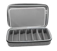 Tangxi Case D'organisateur de Lunettes de Soleil Travel, Fente Réglable pour Plusieurs Lunettes de Rangement Portable à Coque Dure, pour Plusieurs Paires Gris