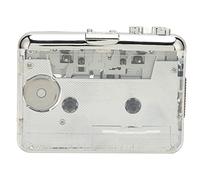 Tangxi Cassette de Cassette pour Un Convertisseur de Lecteur MP3 avec Un Connecteur D'écouteur de 3,5 Mm, Compact et Portable pour, Couleur Transparente
