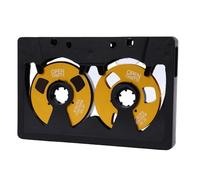 Tangxi Cassette Sonore Vierge Bobine à Bobine, Polarisation Normale 50 Minutes, Bande Vierge de Type Ouvert avec Roues Galvanisées de Couleur Métallique, pour L'enregistrement de