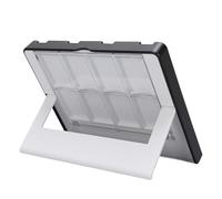 Tangxi Chargeur de Contrôleur de Jeu 4 en 1, Quai de Chargement USB de Type C avec Indicateurs LED et 8 Emplacements de Carte, pour Les Contrôleurs OLED (Noir Blanc)